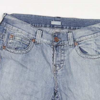 Topshop Mens Blue Cotton Bermuda Shorts Size 36 in L15 in Regular Button - Tall