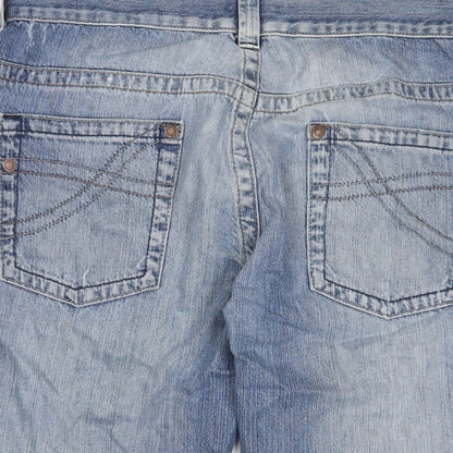 Topshop Mens Blue Cotton Bermuda Shorts Size 36 in L15 in Regular Button - Tall