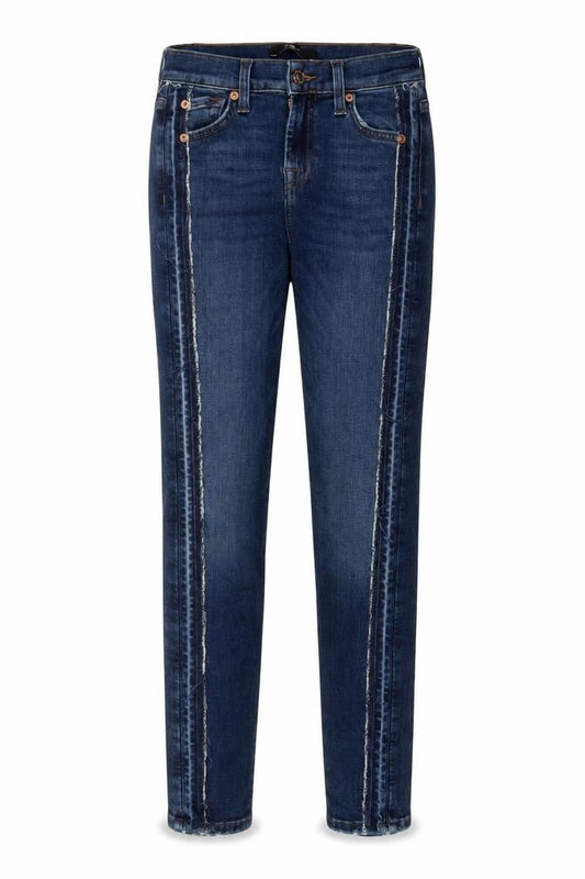 Womens UK Size 23 in 7 For All Mankind Regular Fit Skinny Blue Jeans