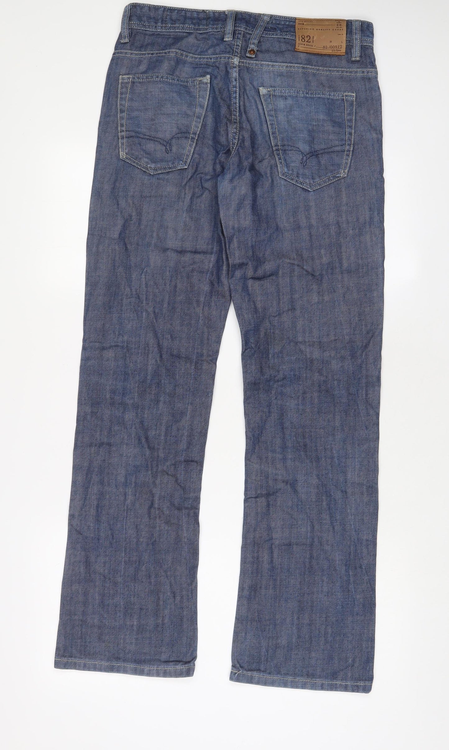 NEXT Womens Blue Cotton Bootcut Jeans Size 28 in L31 in Regular Zip