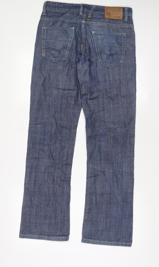 NEXT Womens Blue Cotton Bootcut Jeans Size 28 in L31 in Regular Zip