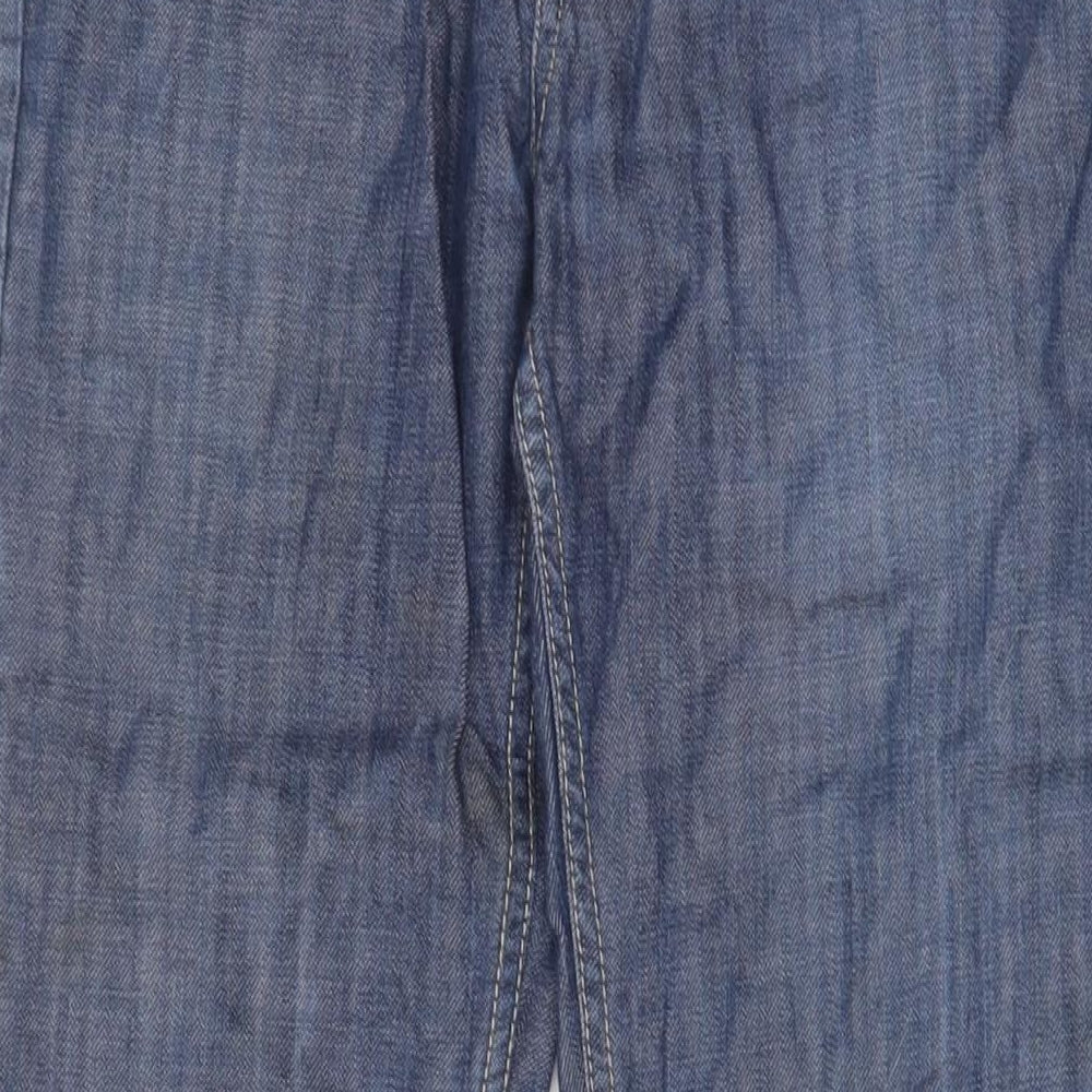 NEXT Womens Blue Cotton Bootcut Jeans Size 28 in L31 in Regular Zip