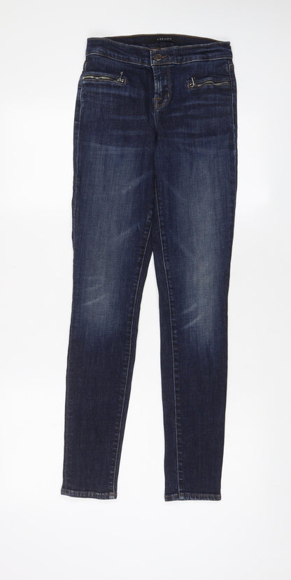 Womens UK Size 24 in J Brand Regular Fit Skinny Blue Jeans
