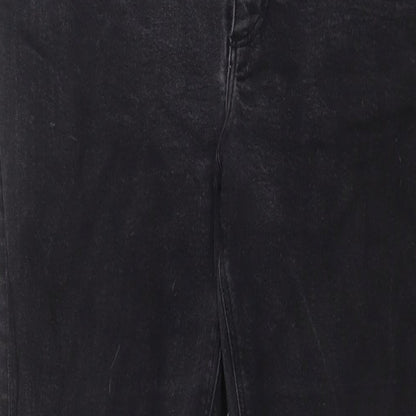 ASOS Mens Grey Cotton Straight Jeans Size 38 in L30 in Slim Button