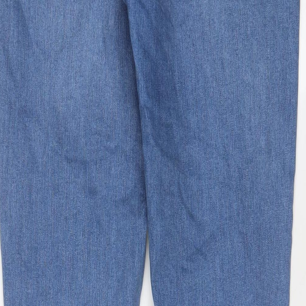 Tophop Womens Blue Cotton Skinny Jeans Size 32 in L32 in Regular Zip