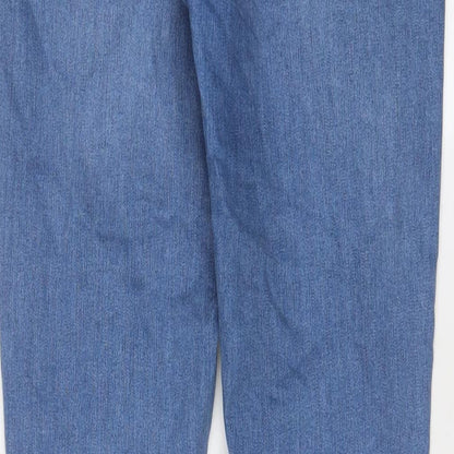 Tophop Womens Blue Cotton Skinny Jeans Size 32 in L32 in Regular Zip