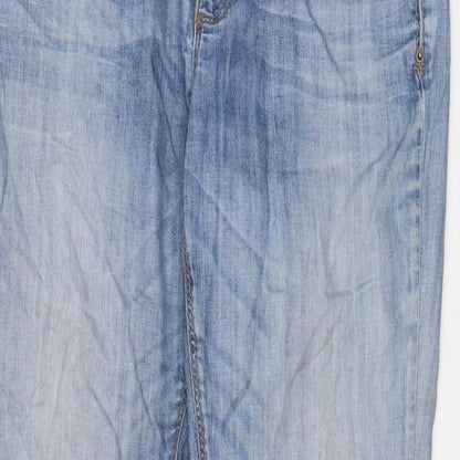 Womens UK Size 8 Mac Jeans Slim Fit Cropped Blue Jeans