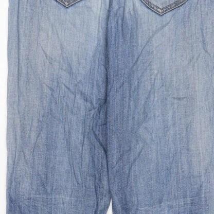 Womens UK Size 8 Mac Jeans Slim Fit Cropped Blue Jeans