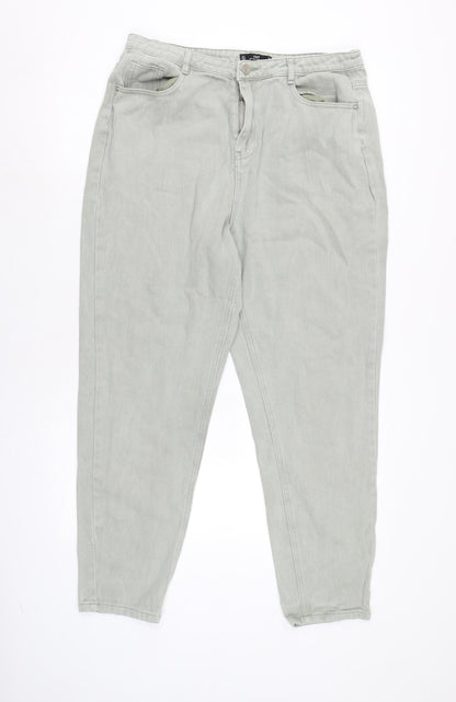 Riot Womens Green Cotton Tapered Jeans Size 32 in L27.5 in Regular Zip