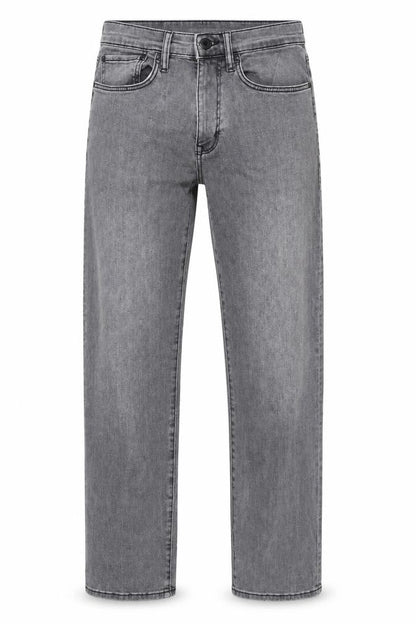 Mens UK Size 32 in Easy Regular Fit Straight Grey Jeans