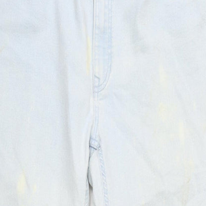 Avenue Womens Blue Cotton Blend Straight Jeans Size 18 L30 in Regular Zip