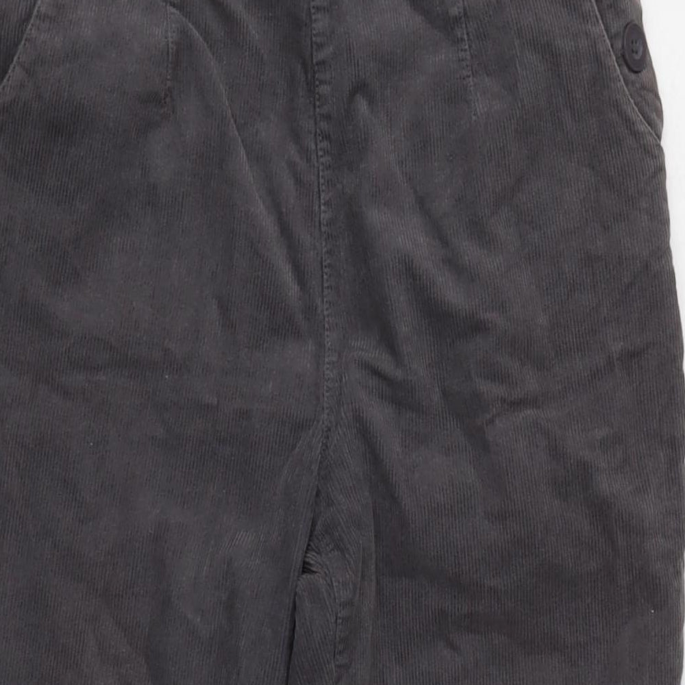 Trail board Womens Grey Cotton Trousers Size 8 L25.5 in Regular Button