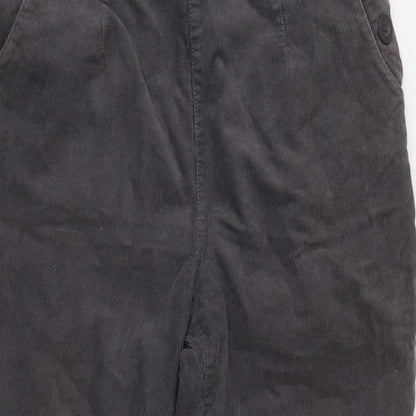 Trail board Womens Grey Cotton Trousers Size 8 L25.5 in Regular Button