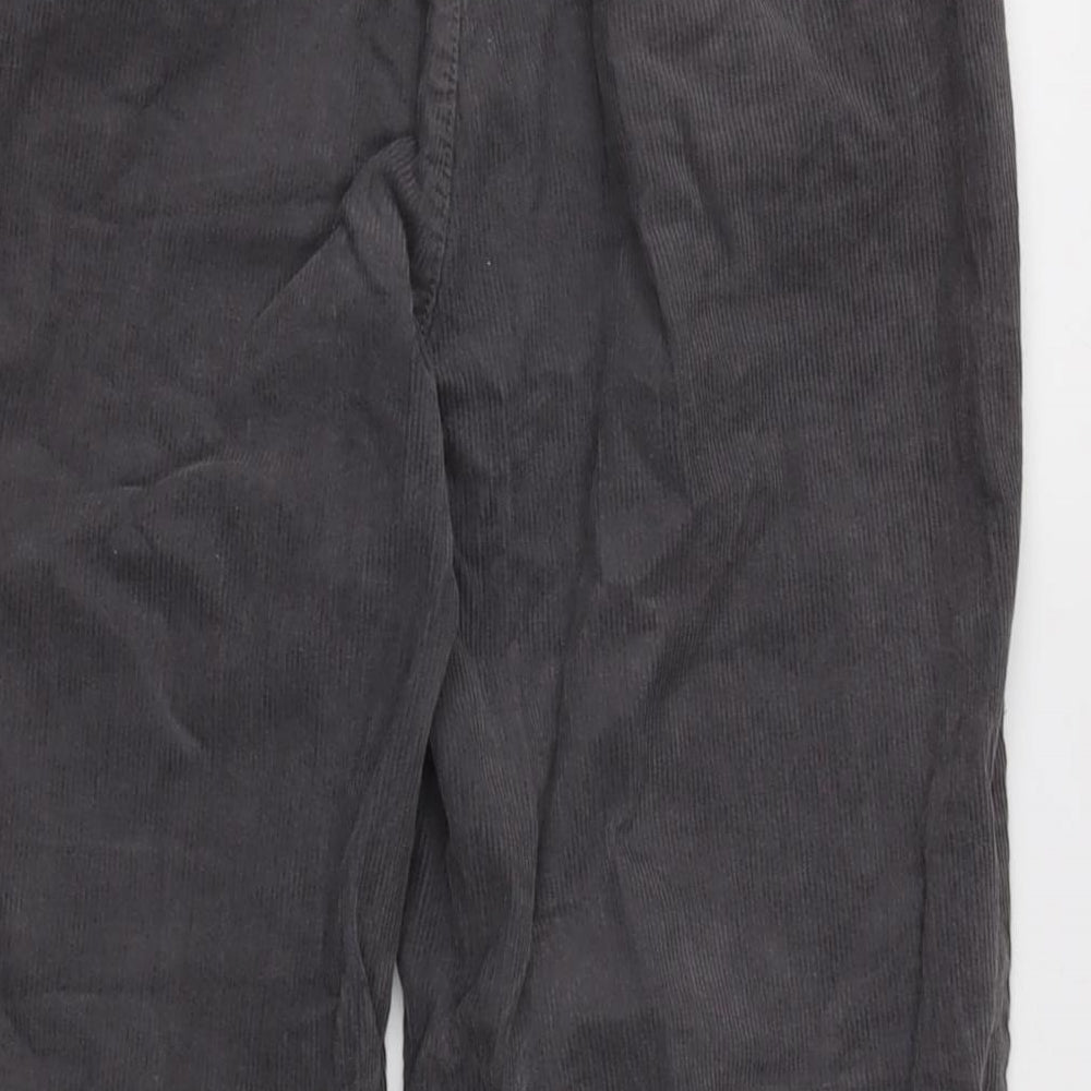 Trail board Womens Grey Cotton Trousers Size 8 L25.5 in Regular Button