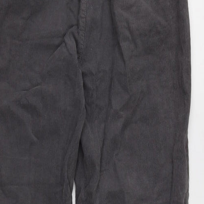 Trail board Womens Grey Cotton Trousers Size 8 L25.5 in Regular Button