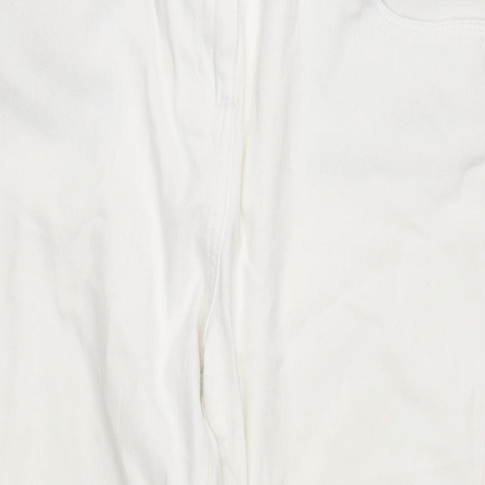 Womens UK Size 18 Marks and Spencer Regular Fit Straight White Jeans