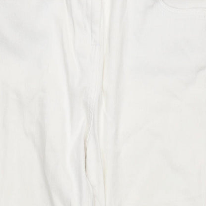 Womens UK Size 18 Marks and Spencer Regular Fit Straight White Jeans