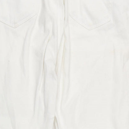 Womens UK Size 18 Marks and Spencer Regular Fit Straight White Jeans