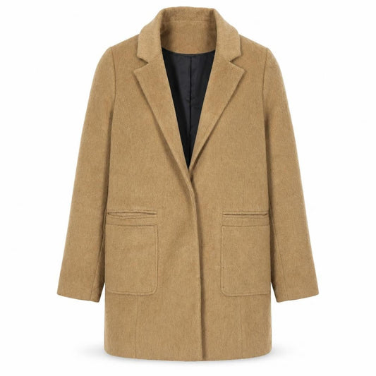 Womens UK Size 8 Dorothy Perkins Beige Overcoat