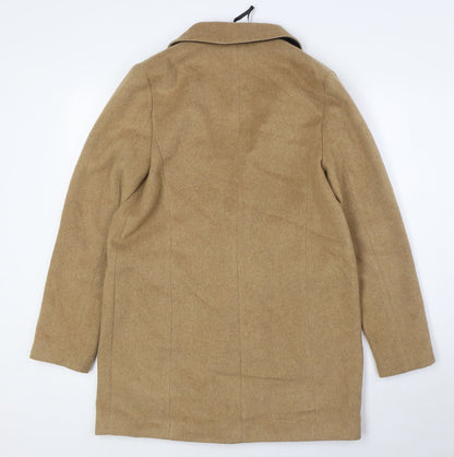 Womens UK Size 8 Dorothy Perkins Beige Overcoat