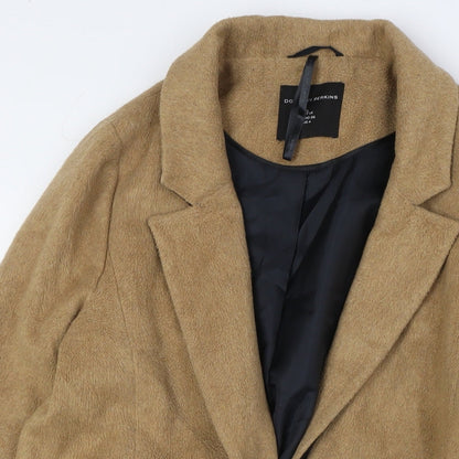 Womens UK Size 8 Dorothy Perkins Beige Overcoat