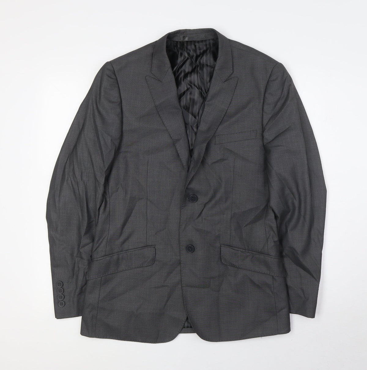 Butler & Webb Butler & Wilson Mens Grey Polyester Jacket Suit Jacket Size 36 Regular