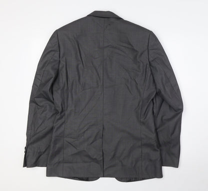 Butler & Webb Butler & Wilson Mens Grey Polyester Jacket Suit Jacket Size 36 Regular