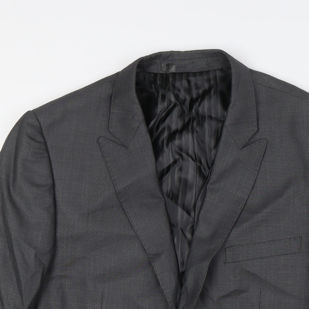 Butler & Webb Butler & Wilson Mens Grey Polyester Jacket Suit Jacket Size 36 Regular