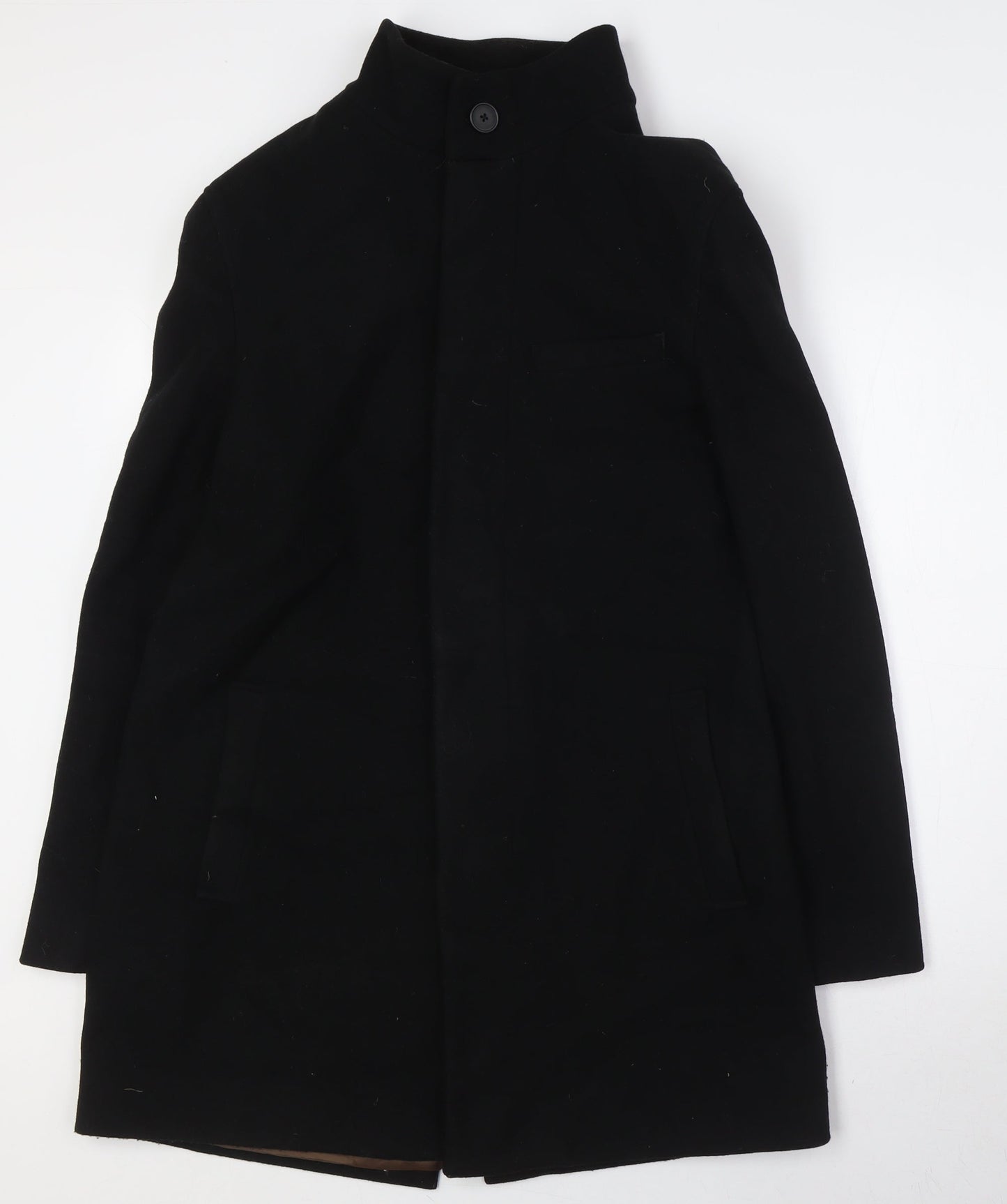 Womens UK Size M Marks and Spencer Black Overcoat