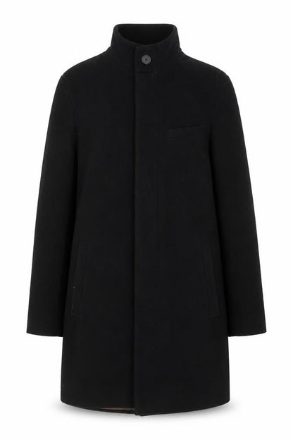 Marks & Spencer Womens Black Overcoat Coat Size M Button