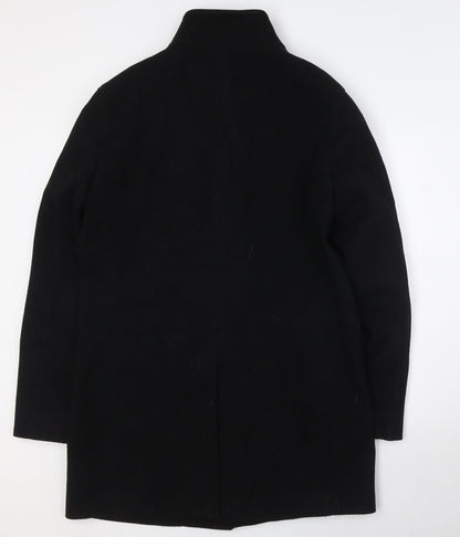 Womens UK Size M Marks and Spencer Black Overcoat