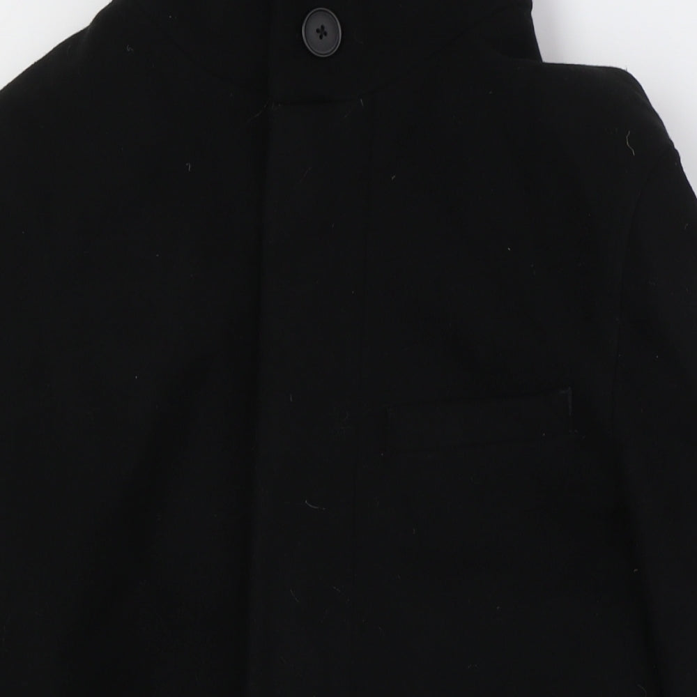 Womens UK Size M Marks and Spencer Black Overcoat