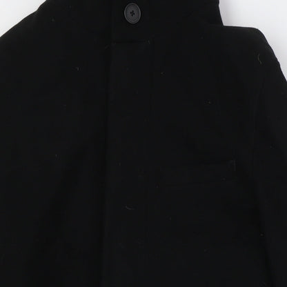 Womens UK Size M Marks and Spencer Black Overcoat