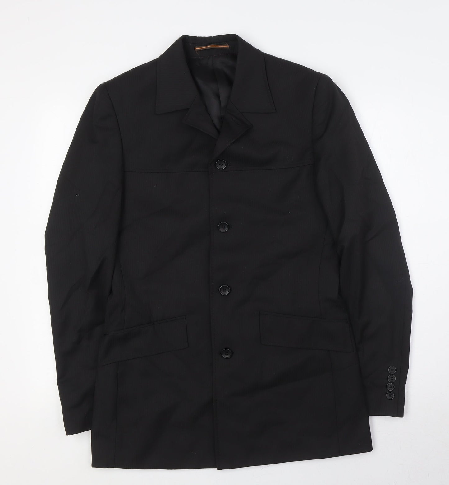 Mens UK Size 36 Topman Regular Black Suit Jacket
