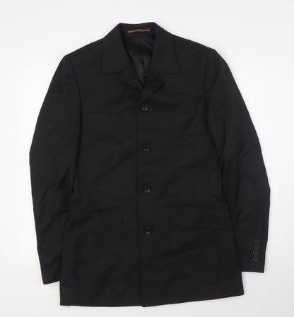Mens UK Size 36 Topman Regular Black Suit Jacket