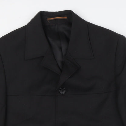 Mens UK Size 36 Topman Regular Black Suit Jacket