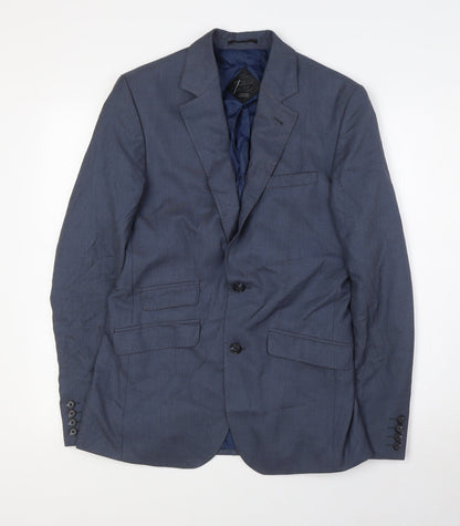 ASOS Mens Grey Polyester Jacket Suit Jacket Size 36 Regular