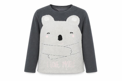 Oysho Womens Grey Polyester Pullover Sweatshirt Size M - Teddy Bear
