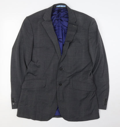 Mens UK Size 38 Burton Regular Grey Suit Jacket