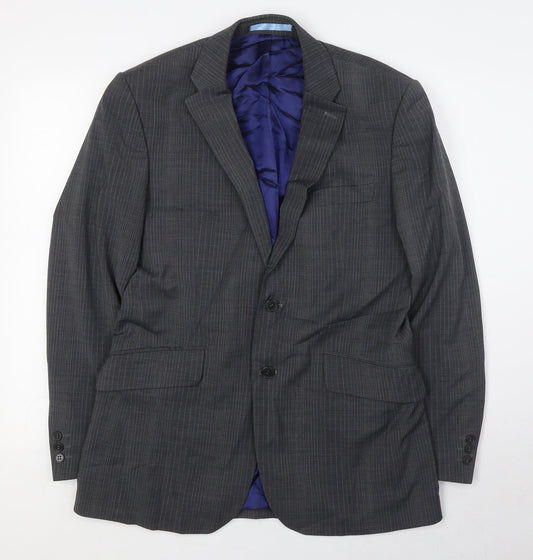 Mens UK Size 38 Burton Regular Grey Suit Jacket