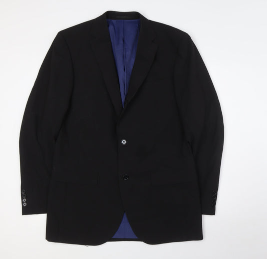 Mens UK Size 40 Greenwoods Big & Tall Black Suit Jacket