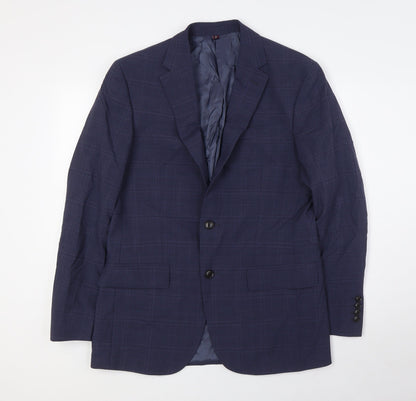 Mens UK Size 38 Marks and Spencer Regular Blue Suit Jacket