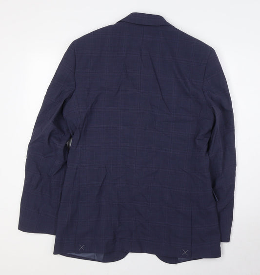 Mens UK Size 38 Marks and Spencer Regular Blue Suit Jacket