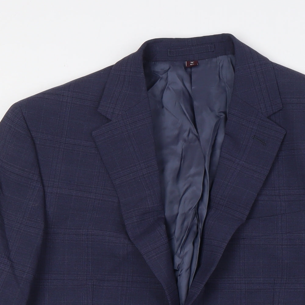 Mens UK Size 38 Marks and Spencer Regular Blue Suit Jacket