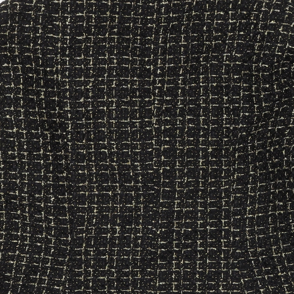 Missguided Womens Black Jacket Size 14 Button - Gold Fleck