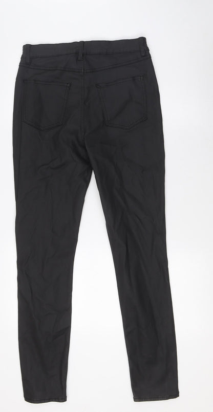 Denim Co Womens Black Cotton Skinny Jeans Size 10 L30 in Slim Button