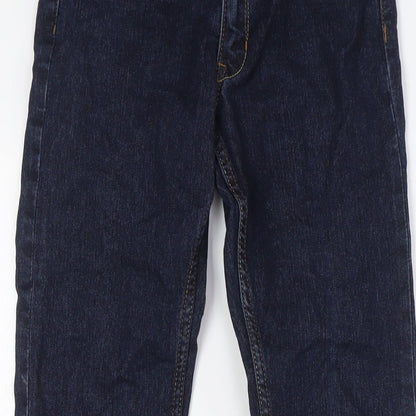 &Denim Girls Blue Cotton Skinny Jeans Size 10-11 Years L29 in Regular Button