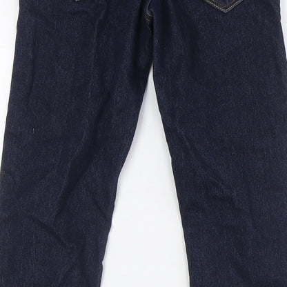 &Denim Girls Blue Cotton Skinny Jeans Size 10-11 Years L29 in Regular Button