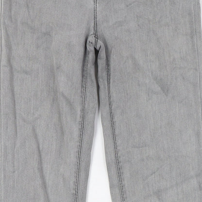 Denim Co Womens Grey Cotton Skinny Jeans Size 8 L32 in Regular Button