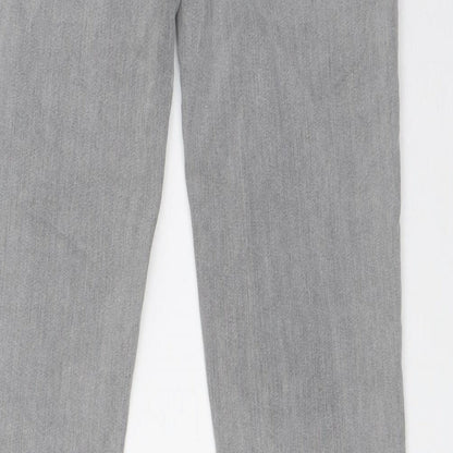 Denim Co Womens Grey Cotton Skinny Jeans Size 8 L32 in Regular Button